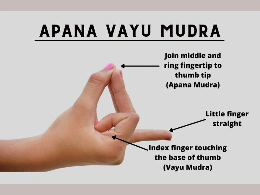 Apana-Vayu Gesture (Apana Vayu Mudra) — photograph