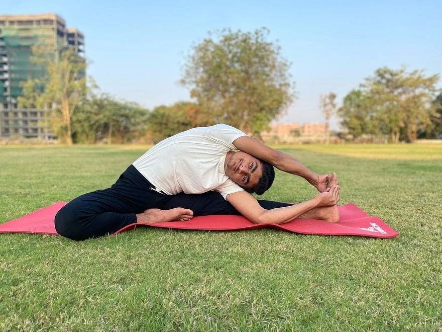 Head-to-Knee Pose (Janu Sirsasana) — photograph