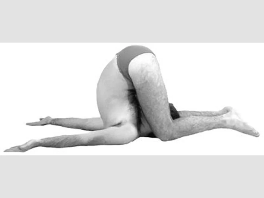 Plow Pose Prep (Halasana Prep) — photograph