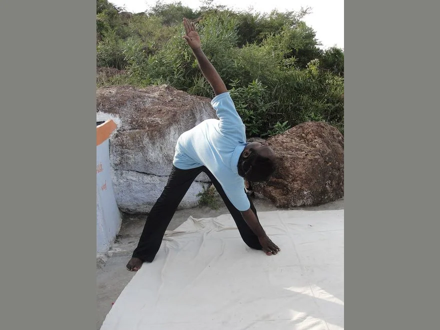 Triangle Pose (Trikonasana) — photograph